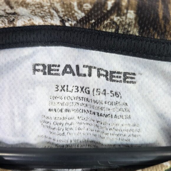 Mens Real Tree Brown & Black Camo Shirt Short Sleeve Crew Neck Hunting Size 3XL - Picture 2 of 6